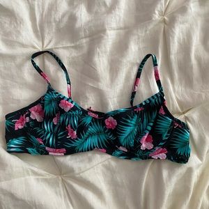 Tropical Print Underwire Bikini Top